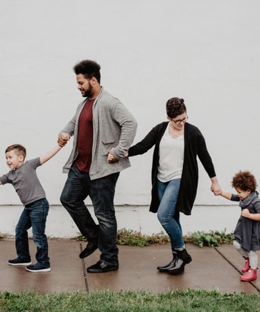 Family playing